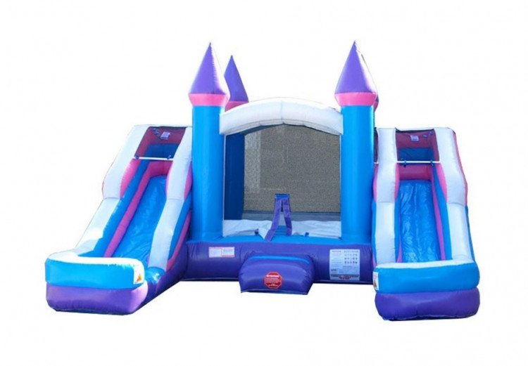 PINK DOUBLE WATER SLIDE BOUNCE HOUSE • K.C. Treasures Bounce House Rentals