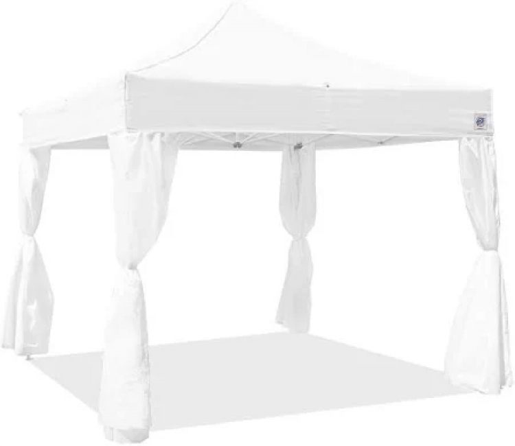 10' x 10' WHITE CANOPY TENT WITH SIDE WALLS